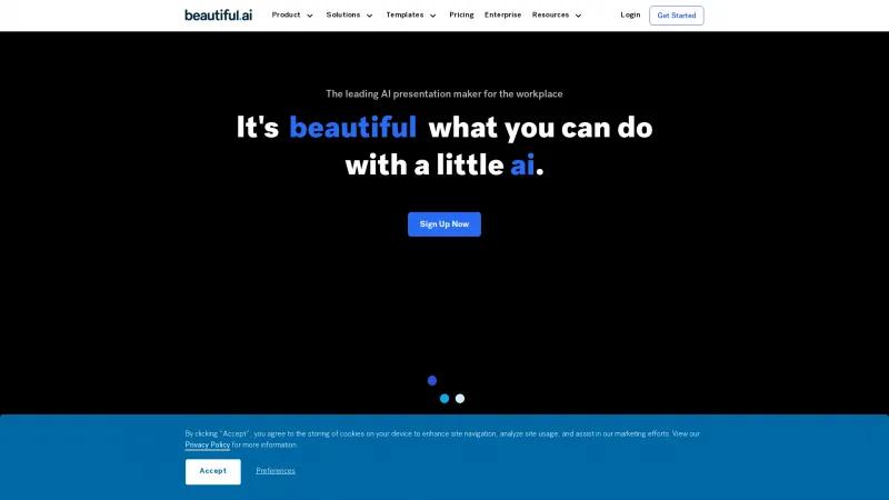 Homepage of Beautiful.ai