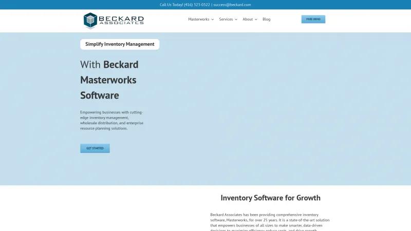 Homepage of Masterworks ERP