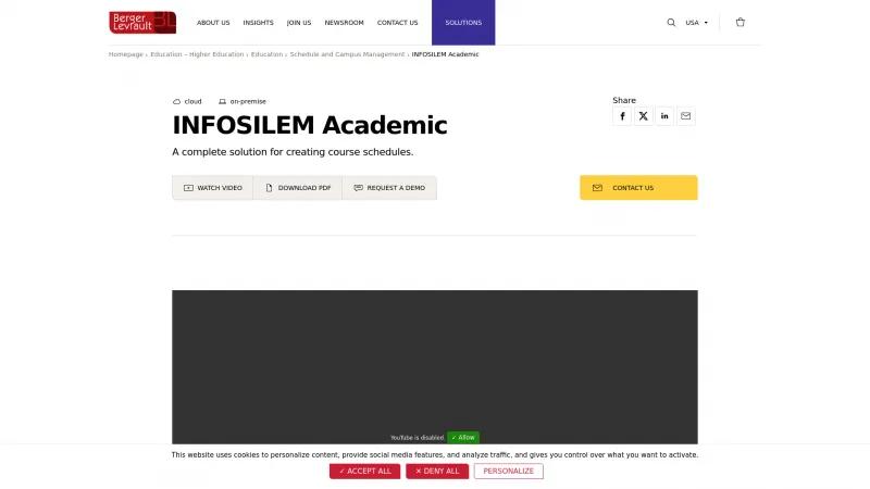 Homepage of INFOSILEM Academic