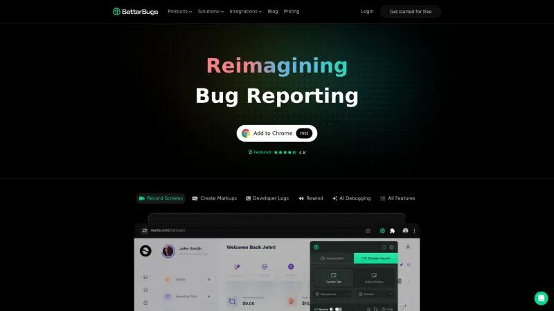 Homepage of BetterBugs