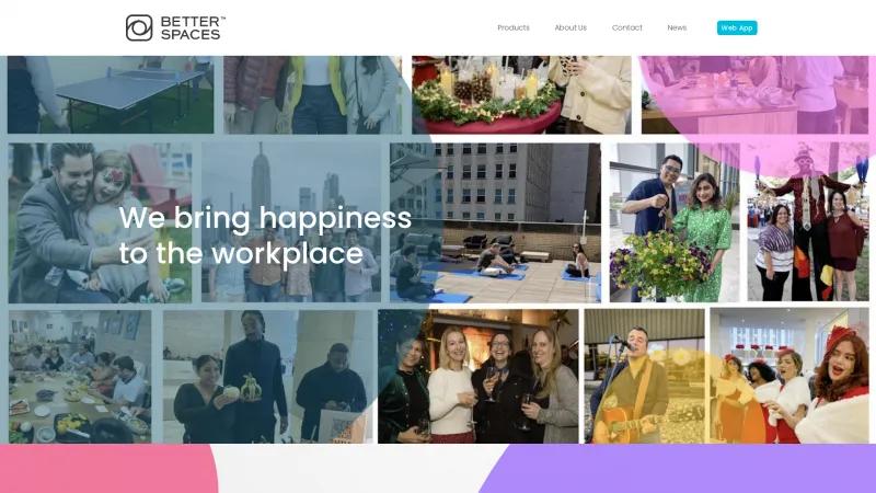 Homepage of BetterSpaces