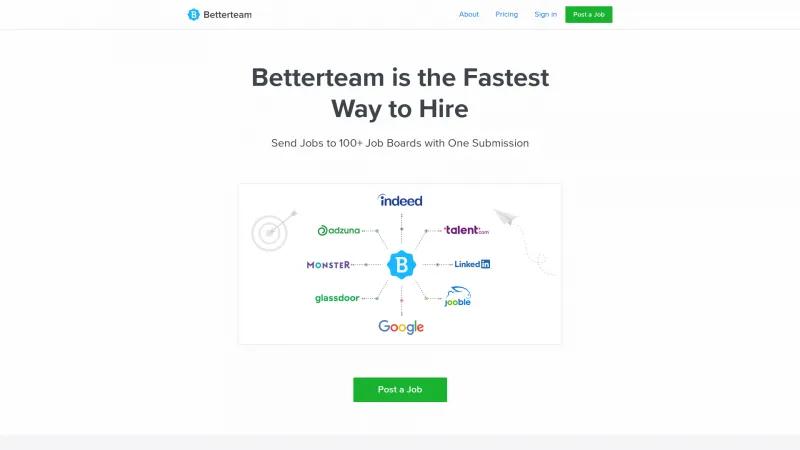 Homepage of Betterteam