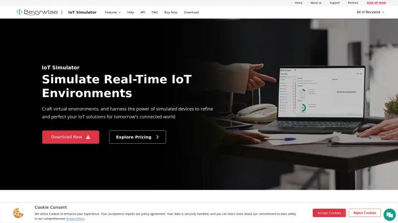 Homepage of Bevywise IoT Simulator