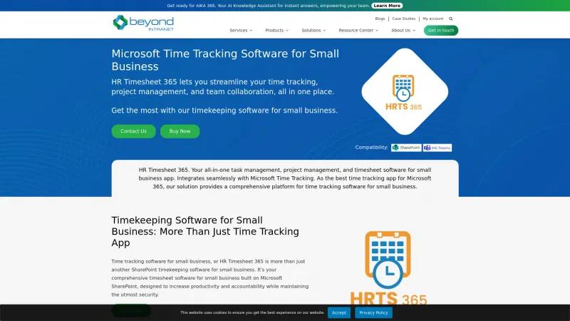 Homepage of HRTS 365