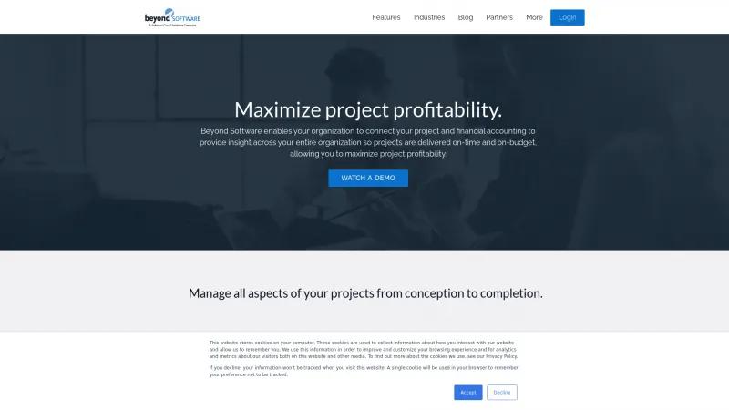 Homepage of Beyond Software