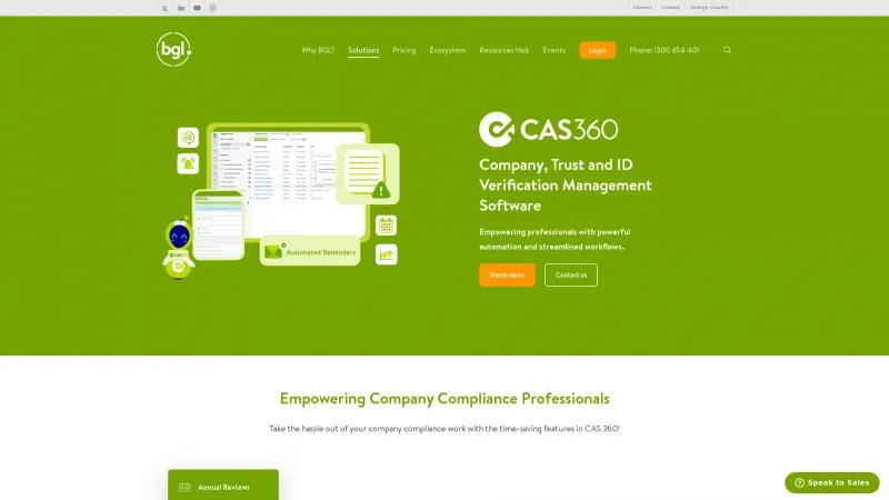 Homepage of CAS 360