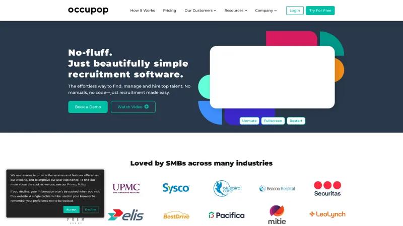 Homepage of Occupop