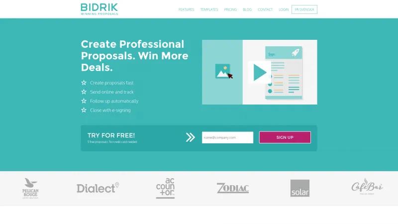 Homepage of Bidrik