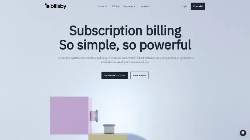 Homepage of Billsby