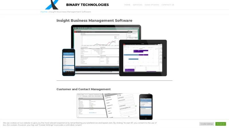 Homepage of Insight Business Management