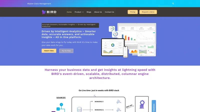 Homepage of BIRD Analytics