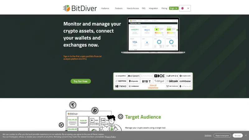 Homepage of BitDiver