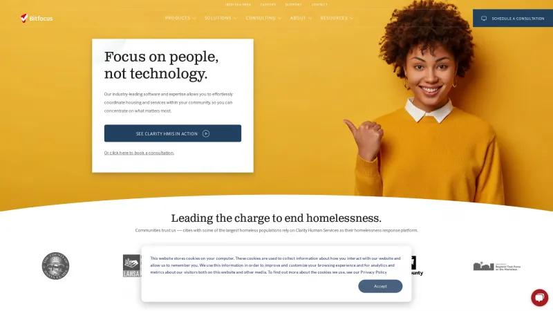 Homepage of Clarity Human Services