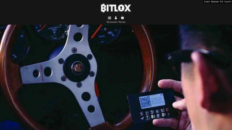 Homepage of BitLox