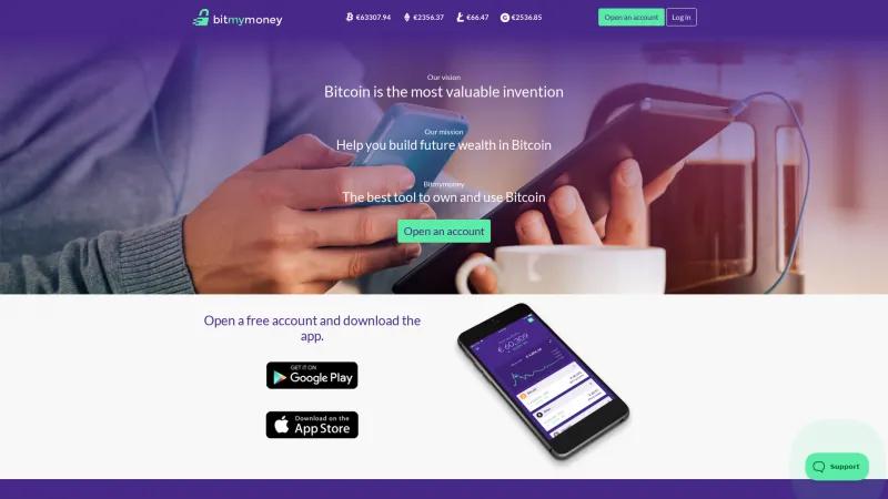 Homepage of Bitmymoney