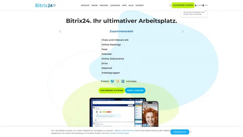 Homepage of Bitrix24