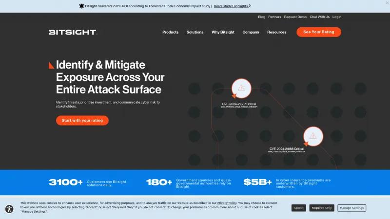 Homepage of BitSight