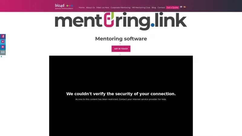 Homepage of Mentoring.Link