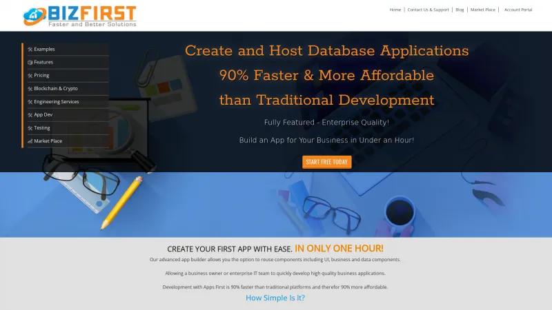 Homepage of BizFirst Platform