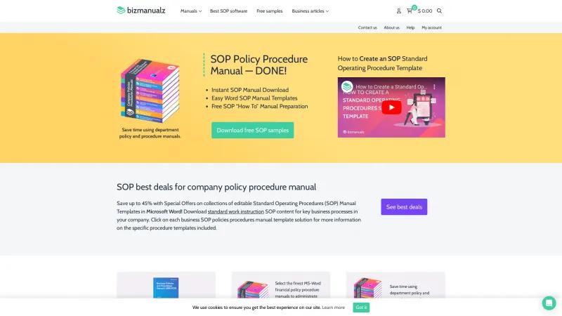 Homepage of Bizmanualz OnPolicy