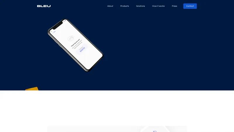 Homepage of Bleu