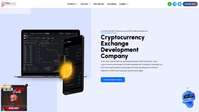 Homepage of BlockchainAppsDeveloper