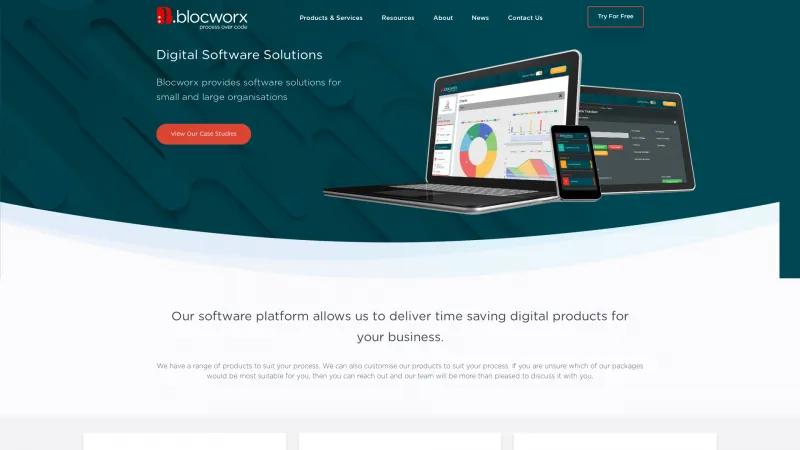 Homepage of Blocworx