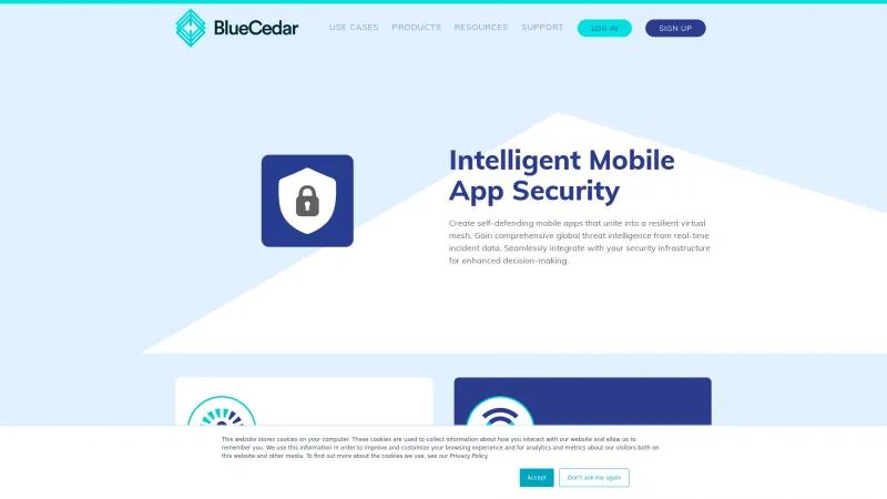 Homepage of Blue Cedar