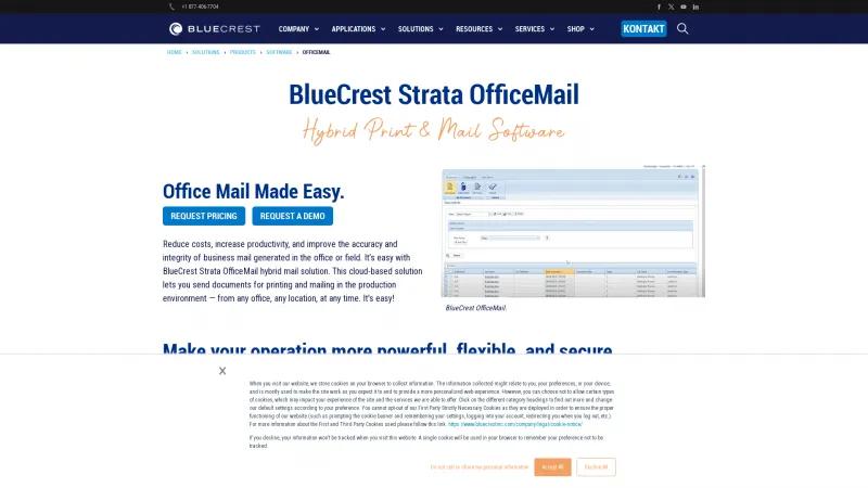 Homepage of OfficeMail