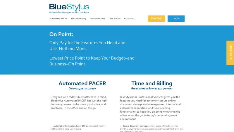 Homepage of BlueStylus