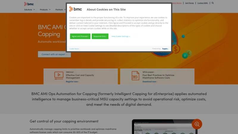 Homepage of BMC AMI Ops Automation for Capping