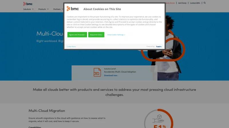 Homepage of BMC Multi-Cloud Management