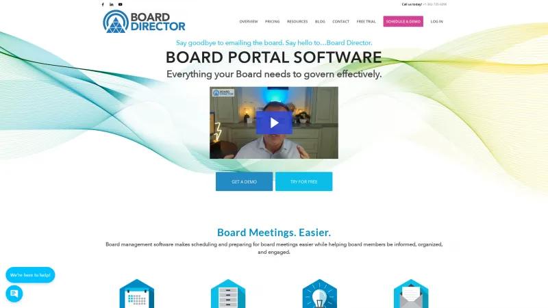 Homepage of Board Director