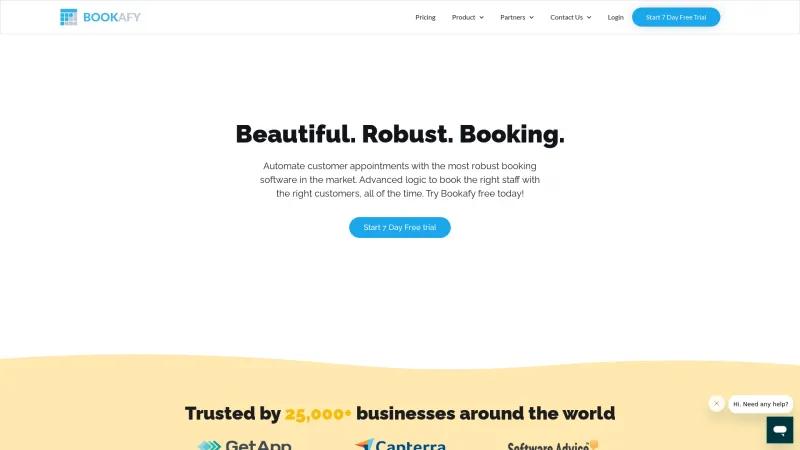 Homepage of Bookafy