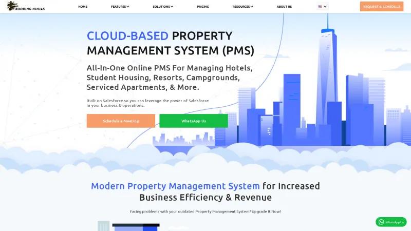 Homepage of Booking Ninjas