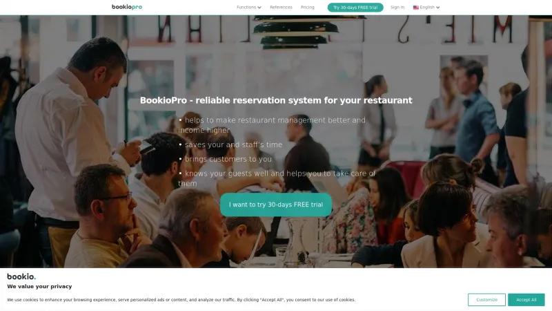 Homepage of BookioPro