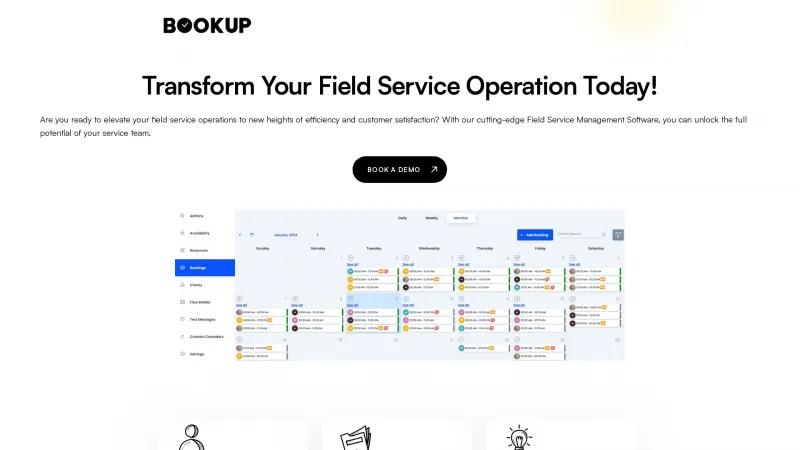 Homepage of Bookup