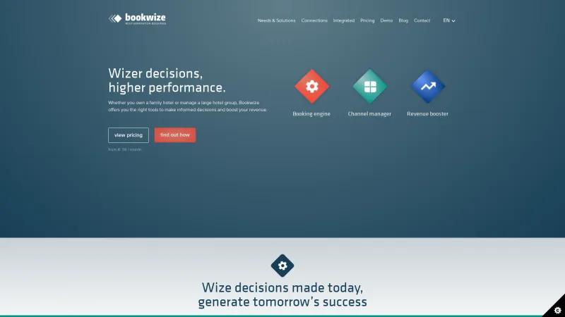 Homepage of Bookwize