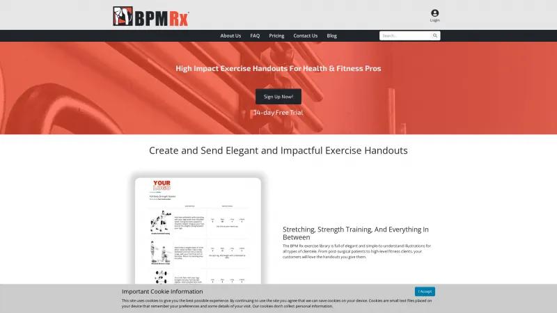 Homepage of BPM Rx