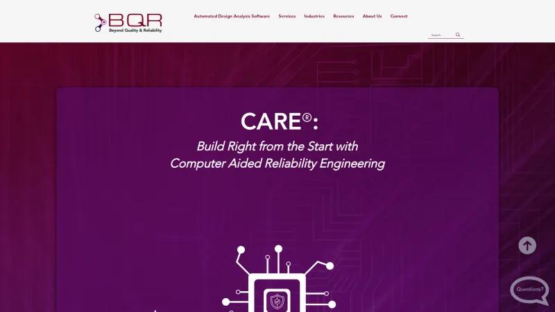 Homepage of BQR CARE