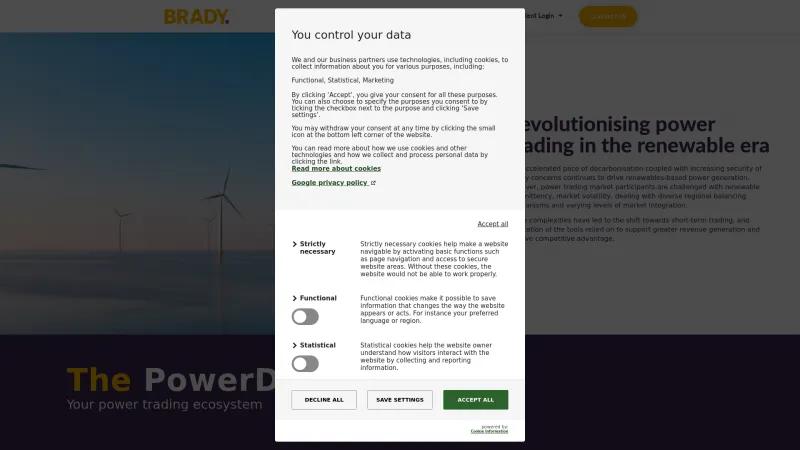 Homepage of PowerDesk