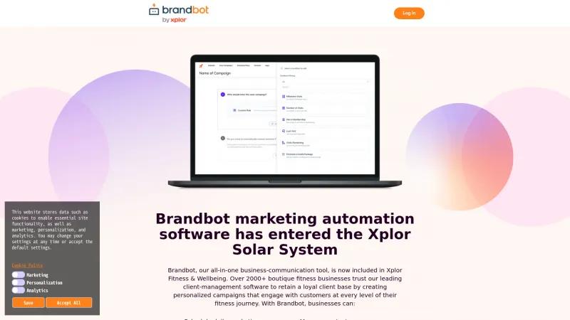 Homepage of BrandBot