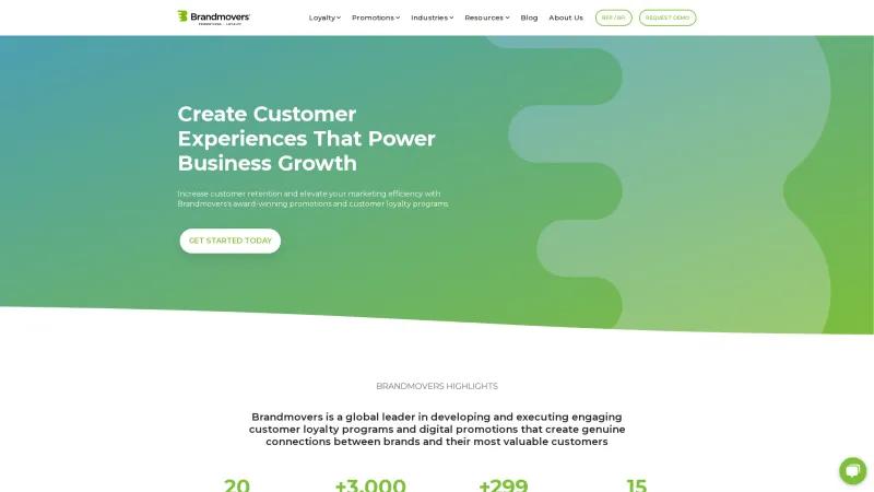 Homepage of Brandmovers