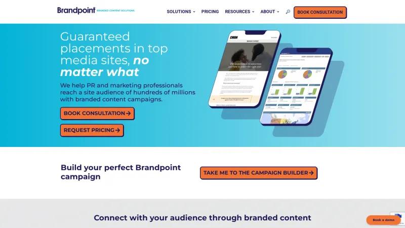 Homepage of BrandpointHUB