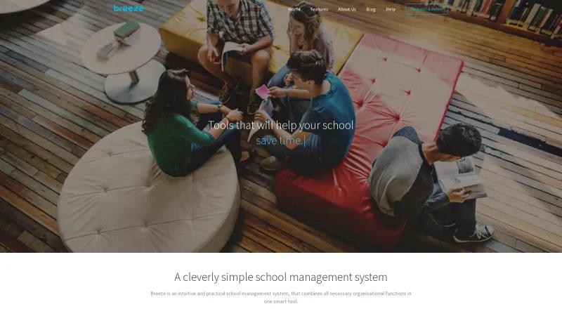 Homepage of Breeze School Management