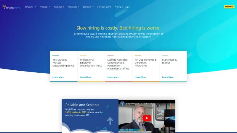 Homepage of BrightMove