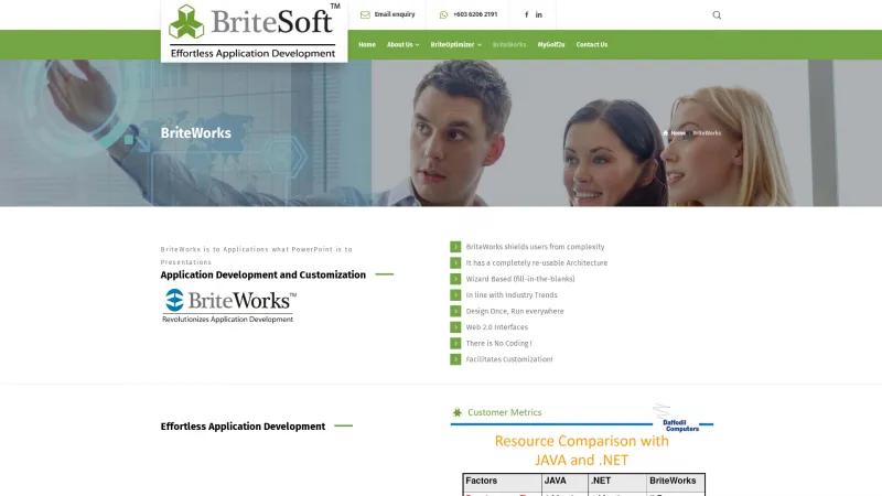 Homepage of BriteWorks