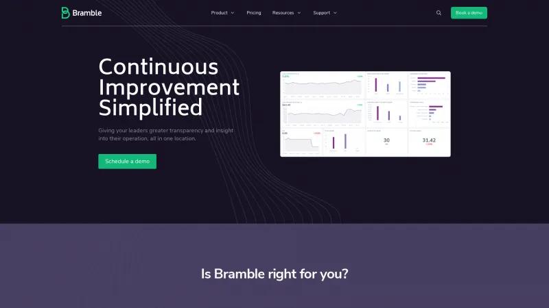 Homepage of Bramble