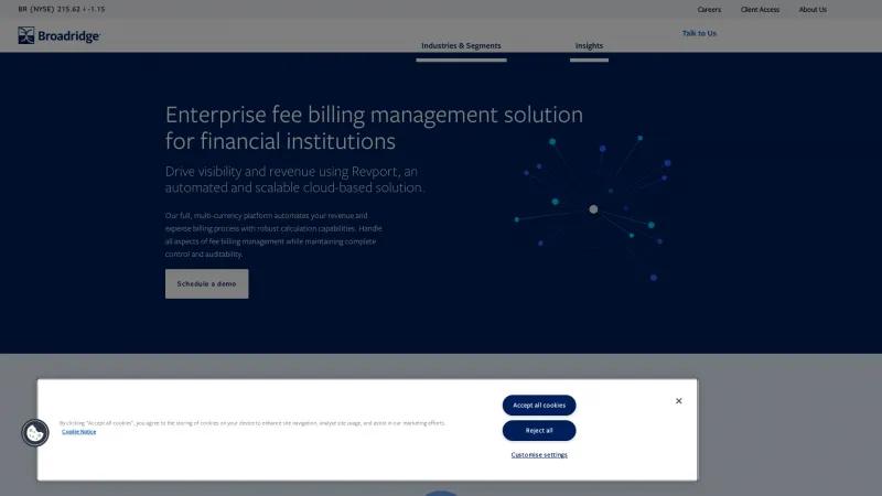 Homepage of Broadridge Cash Management