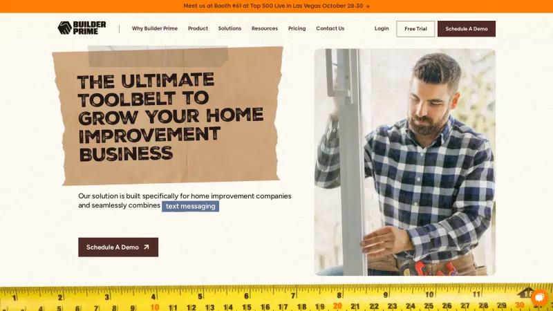 Homepage of Builder Prime